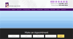 Desktop Screenshot of aestheticlasercenter.com